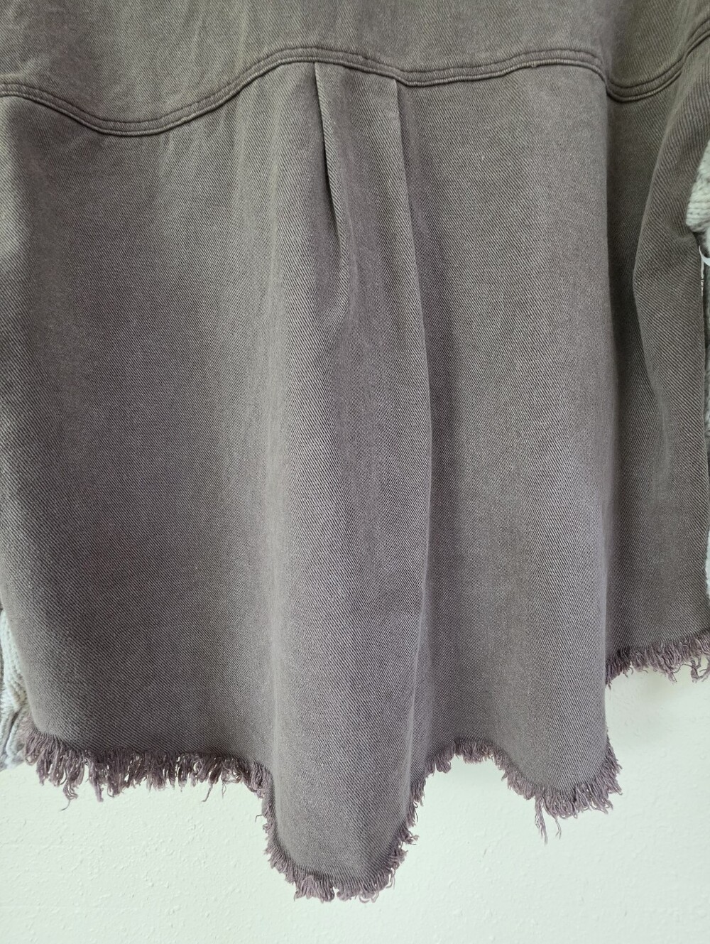 POL Cable Knit Sleeve Shacket Chocolate & Cream Small - Picture 15 of 16